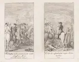 Daniel Nikolaus Chodowiecki, 2 Bll.: "Zu Stein's Charakteristik Friedrich's II. Dritter Theil", Ca. 1798/1800, Etching