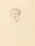 Karl Ferdinand Sohn, Bildnis eines jungen Mannes ("Buck"), Ca. 1820/30, Pencil drawing