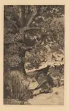 Max Klinger, Gefallener Reiter, 1881, Etching