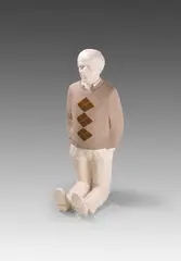 Deleuze Kneeling Down by Erwin Wurm, 2006, Sculpture, sold Jun 2014