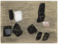 Schwarze Flecken by Fritz Winter, 1954, Oil, sold Jun 2014