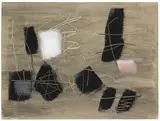 Fritz Winter, Schwarze Flecken, 1954, Oil