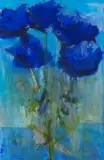 Rainer Fetting, Blaue Rosen, 1999, Oil on canvas