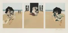 Triptychon by Francis Bacon, 1981, Etching and aquatint in colors, sold Jun 2014