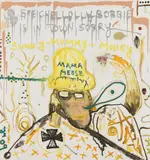 Sunny-Mummy-Money by Jonathan Meese, 2009, Oil, sold Jun 2014