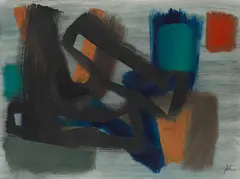 Horizontal by Fritz Winter, 1954, Oil, sold Jun 2014