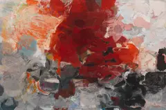 Rot – Schwarz by Heinz Kreutz, 1961, Oil on canvas, sold Jun 2014