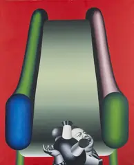 Peter Nagel, Rutschbahn II, 1969, Egg tempera