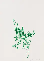 Jean Tinguely, Metamatic 7 (Maschinenbild Haus Lange. Bauanleitung), 1960, Felt-tip pen drawing