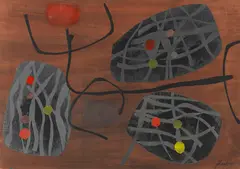Gartenwege by Fritz Winter, 1953, Oil on paper, sold Jun 2014