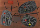 Fritz Winter, Gartenwege, 1953, Oil on paper