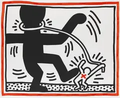 Untitled 2 by Keith Haring, 1985, Lithograph in colors, sold Jun 2014