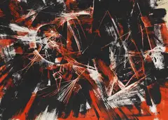 Ohne Titel by Fred Thieler, 1956, Oil on paper, sold Jun 2014