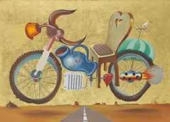 Milan Kunc, Easy Rider Vin Rouge, 1992, Oil