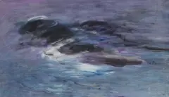 Winfred Gaul, Eifersüchtiges Violett, 1959, Oil on canvas