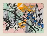 1952 - 4 by Ernst Wilhelm Nay, 1952, Woodcut in colors, sold Jun 2014