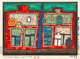 2-13 schwimmende Fenster by Friedensreich Hundertwasser, 1979, Woodcut in colors, sold Jun 2014