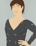 Alex Katz, Grey Dress, 1992, Silkscreen in colors