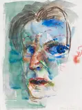 Rainer Fetting, Selbst, 1997, Watercolor