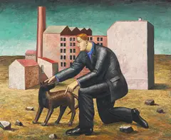 Stephanus Heidacker, Der Befehl, 1985, Oil on canvas