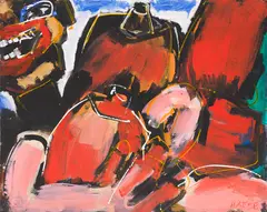 Peter Haese, Akt, 1996, Acrylic on canvas