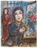 Marc Chagall, Le peintre dans son atelier, 1976, Tempera