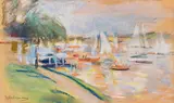 Max Liebermann, Wannsee, 1925, Pastel