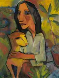 Dorothea Maetzel-Johannsen, Junge Frau mit Katze