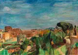 Hans Purrmann, Blick auf das Kolosseum in Rom
