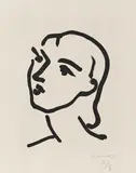 Nadia aux cheveux lisses by Henri Matisse, 1948, Etching and aquatint, sold Jun 2014