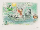 Marc Chagall, Die Sirenen, 1974, Lithograph in colors