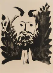 Faune souriant by Pablo Picasso, Vallauris, 10 March 1948, Lithograph, sold Jun 2014