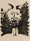 Faune souriant by Pablo Picasso, Vallauris, 10 March 1948, Lithograph, sold Jun 2014