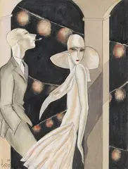 Ein leidenschaftlicher Jüngling by (d.i. Dörte Clara Wolff) Dodo, 1928, Gouache, sold Jun 2014