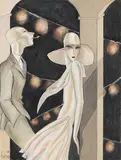 (d.i. Dörte Clara Wolff) Dodo, Ein leidenschaftlicher Jüngling, 1928, Gouache