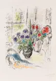 Marc Chagall, Strauss mit Verliebten, 1976, Lithograph in colors
