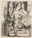Nackttänzerin by Ernst Ludwig Kirchner, 1921, Lithograph, sold Jun 2014