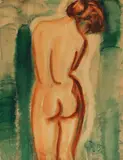 Weiblicher Rückenakt by Christian Rohlfs, 1915, Watercolor on paper, sold Jun 2014