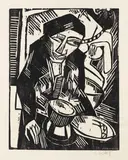Melancholie by Karl Schmidt-Rottluff, 1914, Woodcut, sold Jun 2014