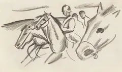 Kürassiere by August Macke, 1913, Pencil drawing, sold Jun 2014