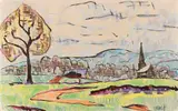 Karl Schmidt-Rottluff, Rabenstein bei Rottluff (Vorfrühling), 1938/39, Pastel