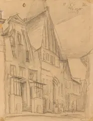 Lüneburg by Lyonel Feininger, 1922, Pencil drawing, sold Jun 2014