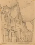 Lyonel Feininger, Lüneburg, 1922, Pencil drawing