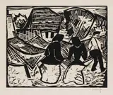 Bei den Netzen by Karl Schmidt-Rottluff, 1914, Woodcut, sold Jun 2014