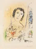 Marc Chagall, Selbstbildnis, 1974, Lithograph in colors