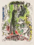 Marc Chagall, Der große Bauer, 1968, Lithograph in colors