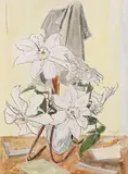 Weisse Clematis by Erich Heckel, 1959, Watercolor, sold Jun 2014