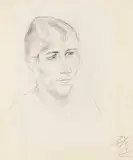 Otto Dix, Weibliches Brustbildnis, 1922, Pencil drawing