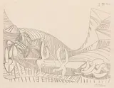 Bacchanal I by Pablo Picasso, 1959, Lithograph, sold Jun 2014