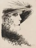 Otto Dix, Dame mit Reiher, 1923, Lithograph